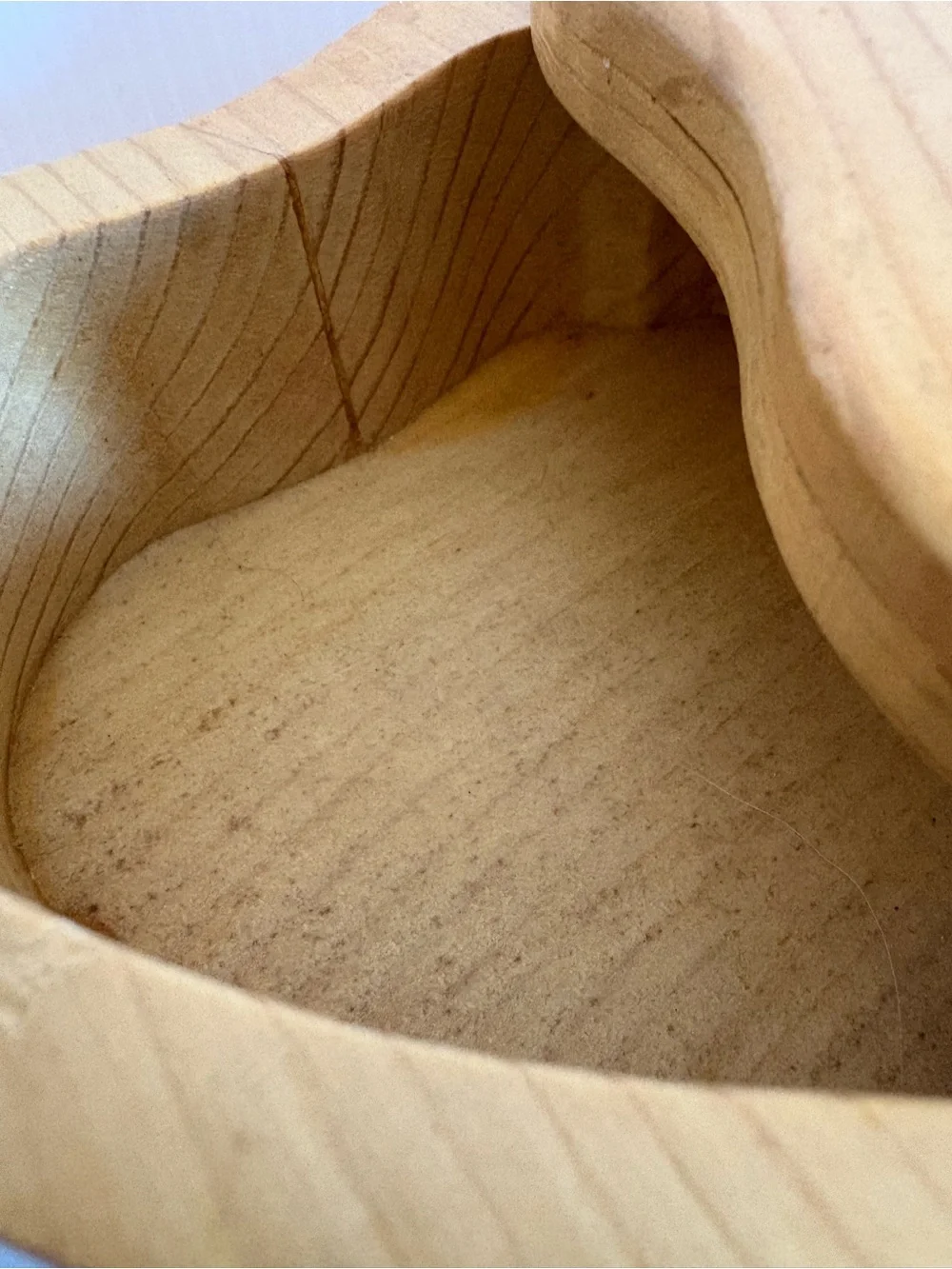 Vintage Wooden Heart-Shaped Bird Keepsake Trinket Stash Box - Natural Finish